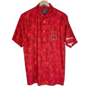 Chiliwear Miami University Ohio Hawaiian Shirt Men’s M Redhawks